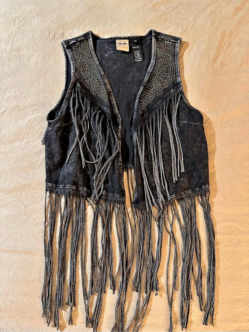 Harley-Davidson Women's Black Fringe Vest Size M/L